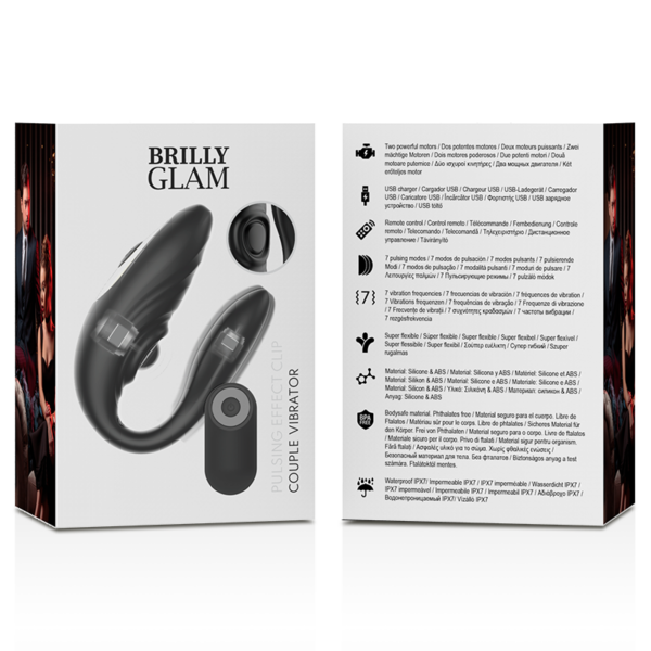 Brilly glam- couple pulsing & vibrating control remoto