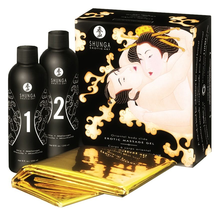 Shunga gel de masaje erotico cuerpo a cuerpo oriental melon mango