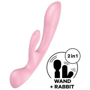 Satisfyer - triple oh vibrador hÍbrido rosa