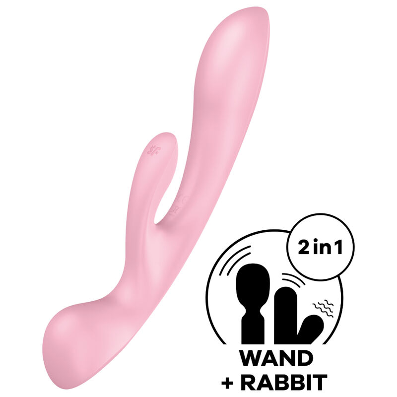 Satisfyer - triple oh vibrador hÍbrido rosa