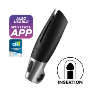 Satisfyer - power masturbator negro y plata