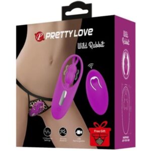 Pretty love - wild rabbit estimulador para braguita con control remoto lila