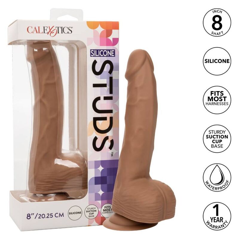 Calexotics - silicone studs 20.32 cm brown