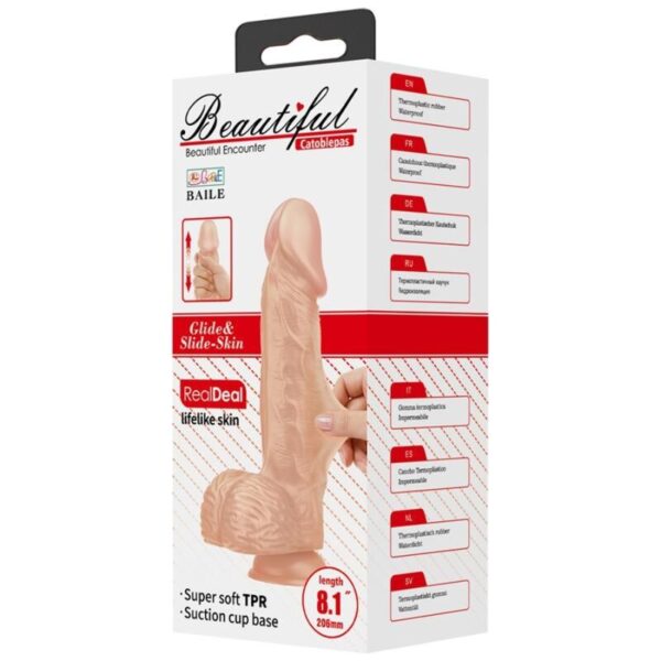 Baile - beautiful encounter catoblepas dildo realistico flexible 20.6 cm natural