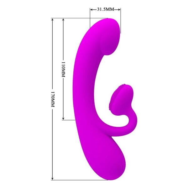 Pretty love - sincere vibrador y succionador de clitoris silicona morado