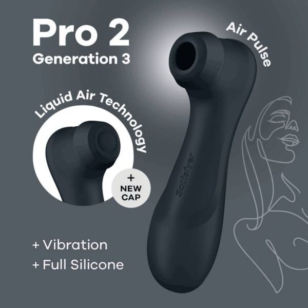 Satisfyer - pro 2 generaciÓn 3 liquid air technology negro