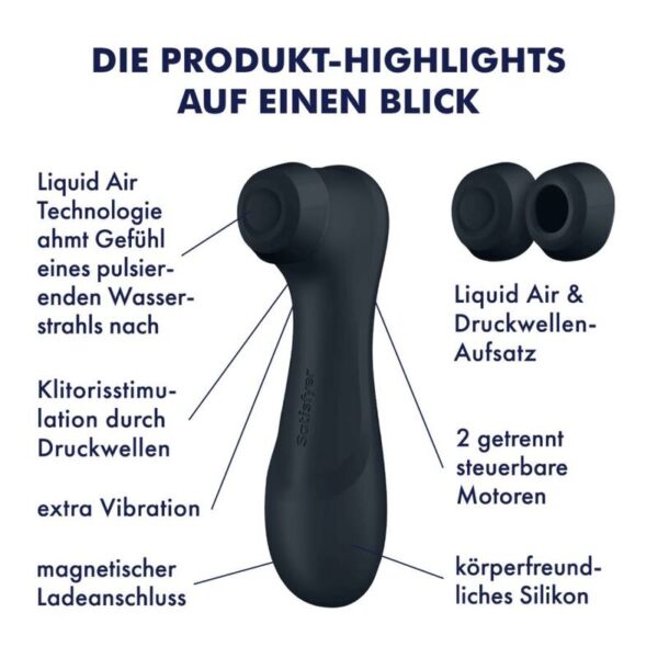 Satisfyer - pro 2 generaciÓn 3 liquid air technology negro