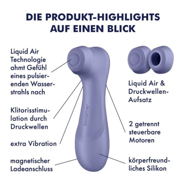 Satisfyer - pro 2 generaciÓn 3 liquid air technology lila