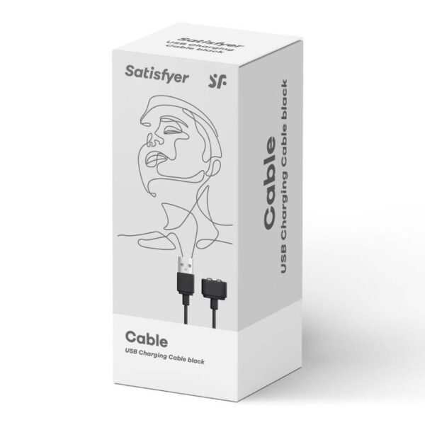 Satisfyer - cable usb cargador negro