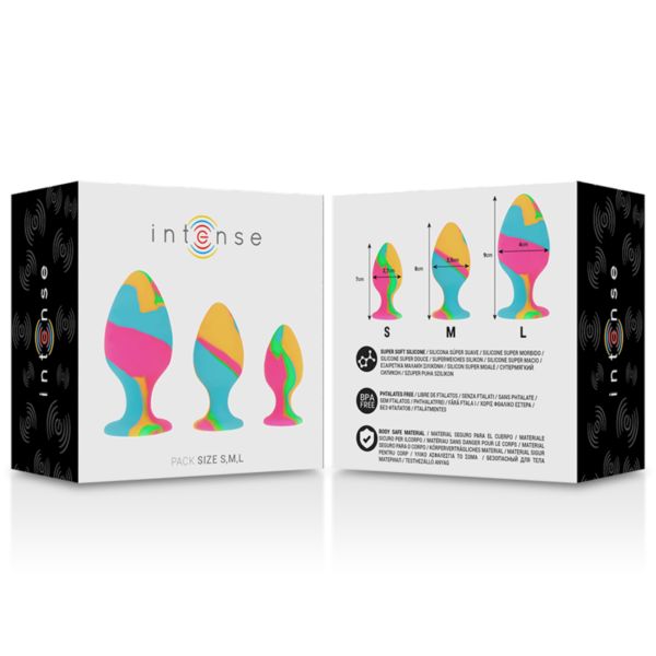 Intense - set plug silicona multicolor