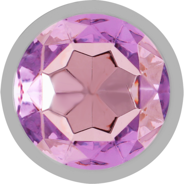 Intense - plug anal metal aluminio con cristal violeta talla s
