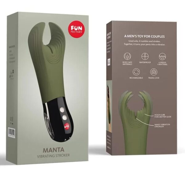 Fun factory - manta verde musgo/negro