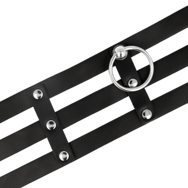 Coquette chic desire - choker cuero vegano estilo fetish