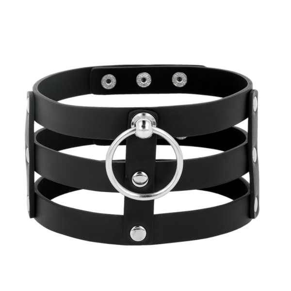 Coquette chic desire - choker cuero vegano estilo fetish
