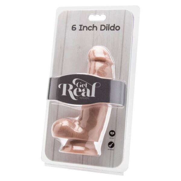 Get real - dildo 12 cm con testiculos natural