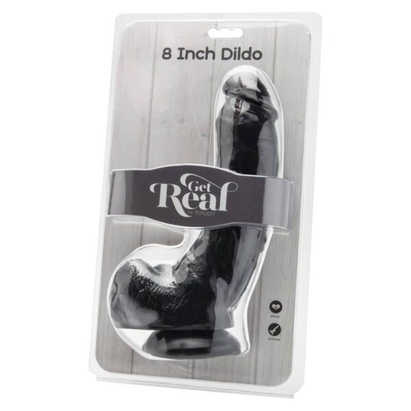 Get real - dildo 20,5 cm con testiculos negro