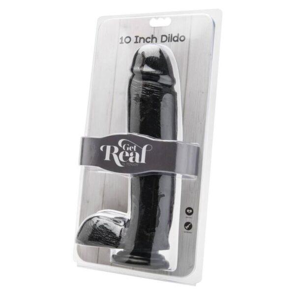 Get real - dildo 25,5 cm con testiculos negro