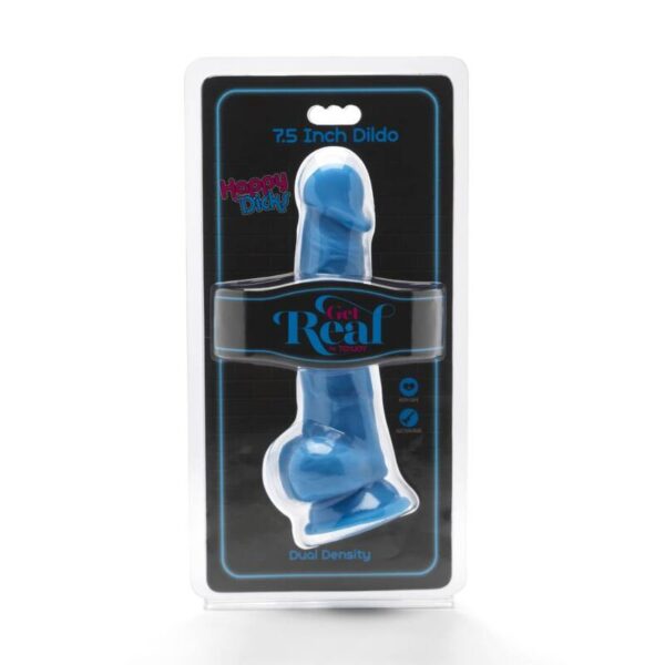 Get real - happy dicks 19 cm con testiculos azul