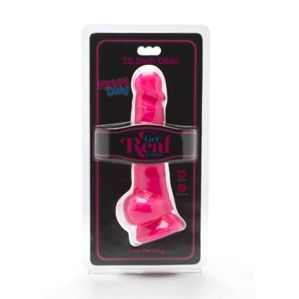 Get real - happy dicks 19 cm con testiculos rosa