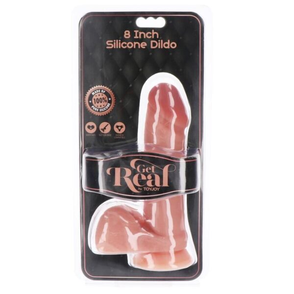 Get real - dildo silicona 20,5 cm con testiculos natural