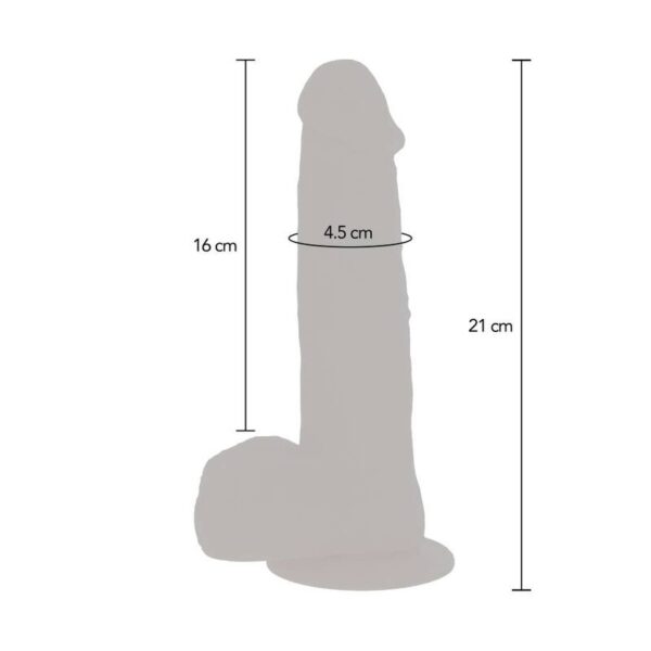 Get real - dildo vibrador con bolas giratorias natural