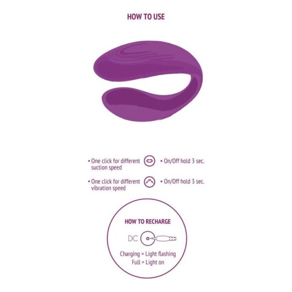 Xocoon - bound love vibrador para parejas morado