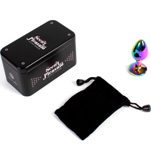 Secretplay - metal butt plug multicolor talla s 7 cm