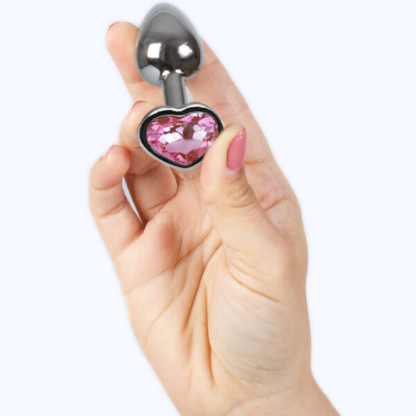 Secretplay - metal butt plug corazÓn fucsia talla s 7 cm