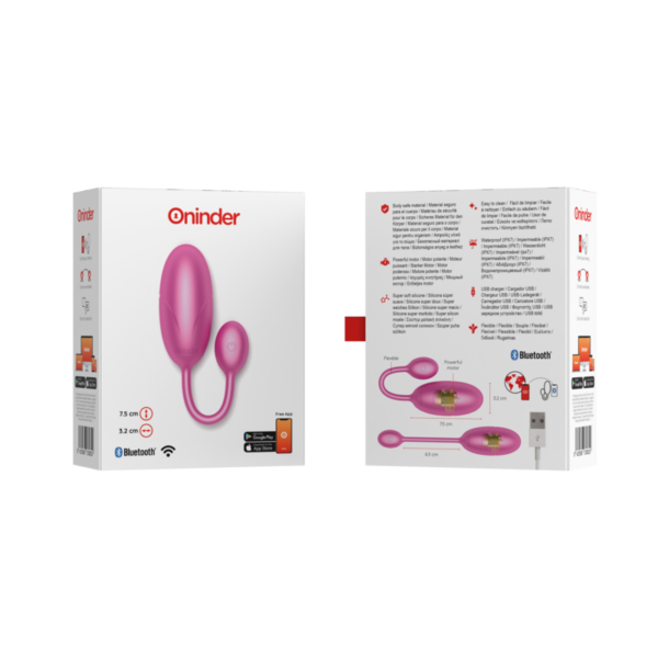Oninder - tokyo huevo vibrador rosa 7.5 x 3.2 cm - app gratuita