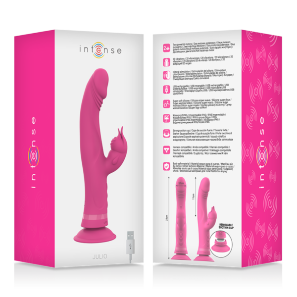 Intense - julio vibrador rabbit silicona rosa