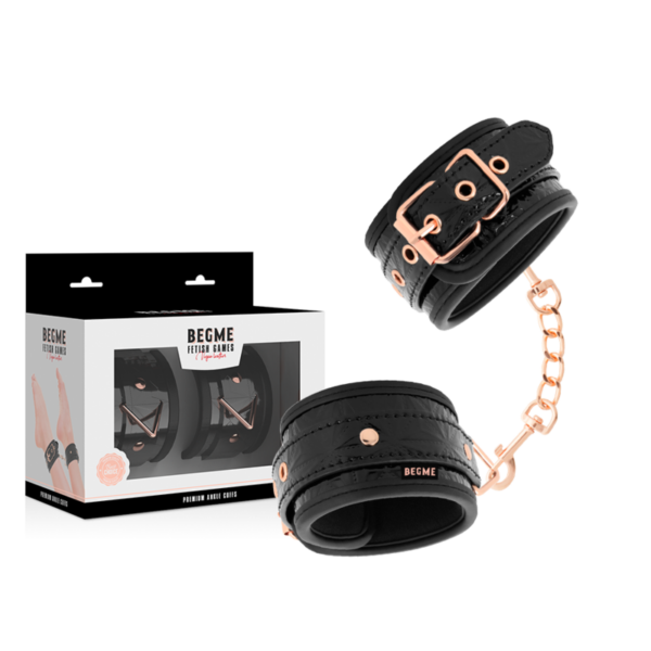 Begme - black edition esposas para tobillos con forro de neopreno