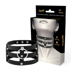 Coquette chic desire - choker cuero vegano estilo fetish