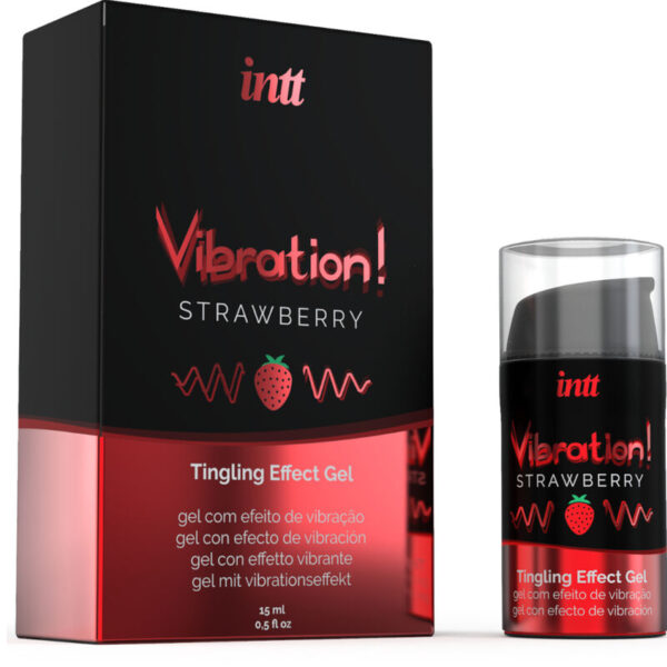 Intt - potente estimulante Íntimo gel vibrador liquido fresa 15 ml