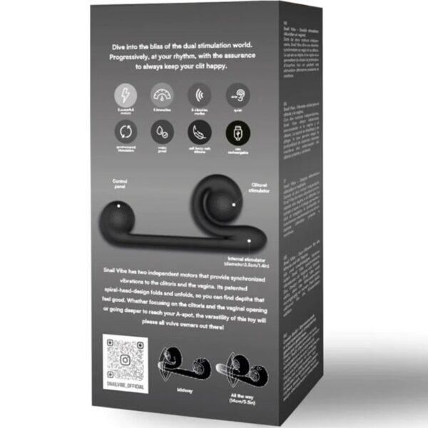 Snail vibe - vibrador multiaccion negro