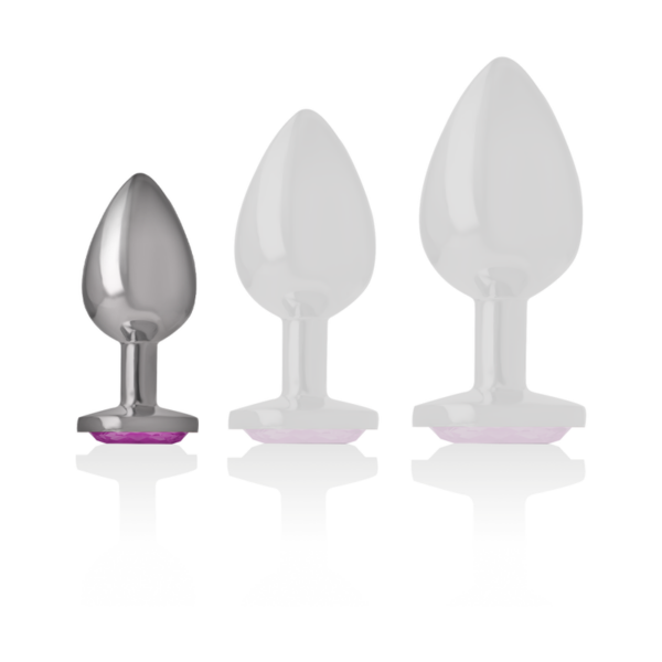 Intense - plug anal metal aluminio corazÓn rosa talla s