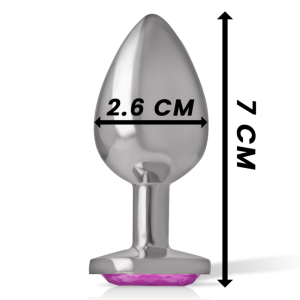 Intense - plug anal metal aluminio corazÓn rosa talla s
