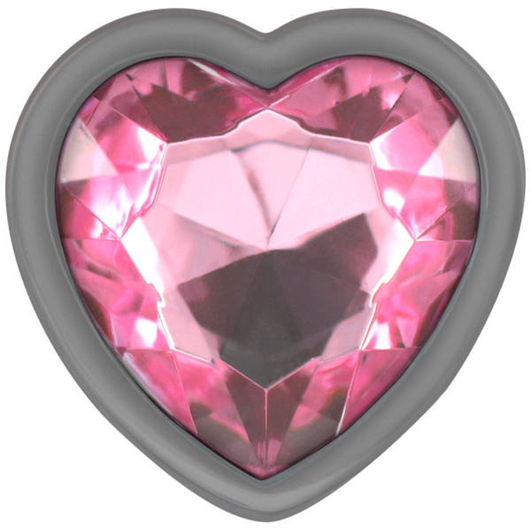 Intense - plug anal metal aluminio corazÓn rosa talla s