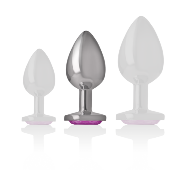 Intense - plug anal metal aluminio corazÓn rosa talla m