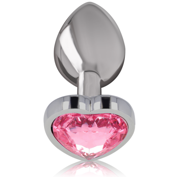 Intense - plug anal metal aluminio corazÓn rosa talla l