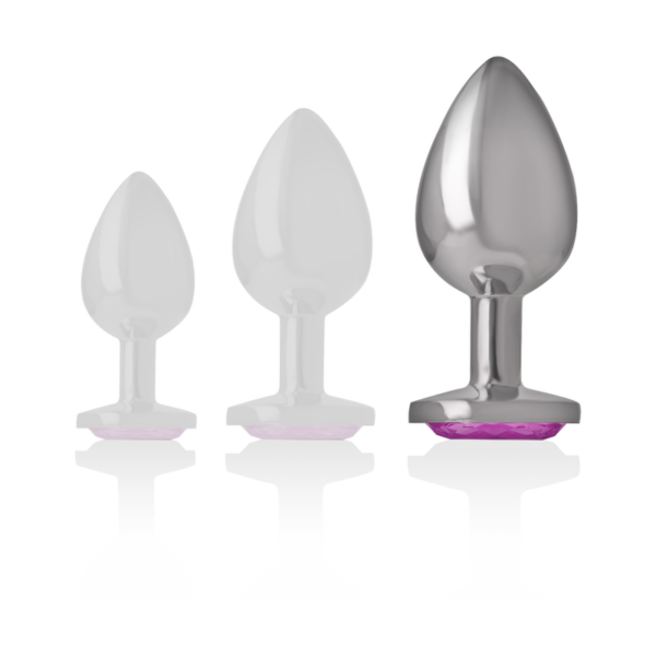 Intense - plug anal metal aluminio corazÓn rosa talla l