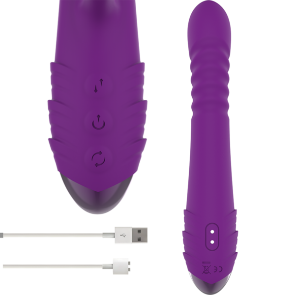 Intense - iggy vibrador multifunciÓn recargable up & down con estimulador de clitoris morado
