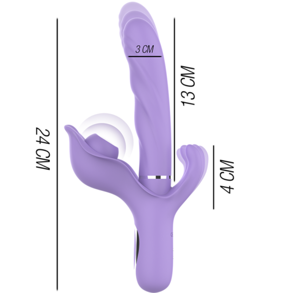 Intense - billie vibrador multifunciÓn recargable succionador con pulsador morado