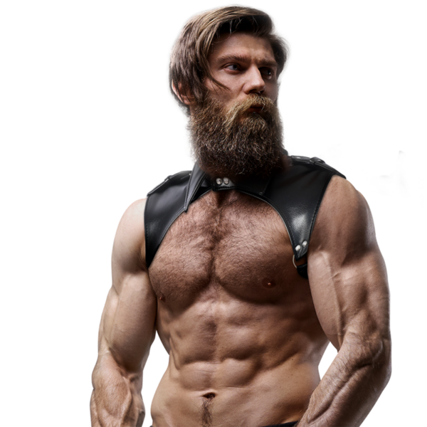 Fetish submissive attitude - arnÉs brigade ajustable ecopiel cuello hombre