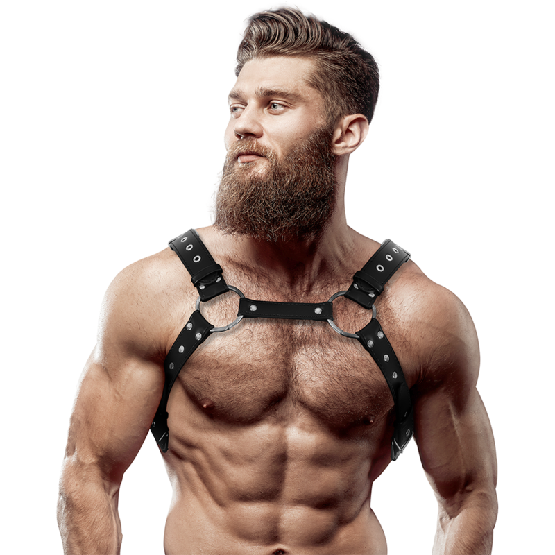 Fetish submissive attitude - arnÉs ecopiel pecho con tachuelas hombre