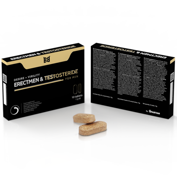 Black bull - erectmen & testosteride potencia y testosterona para hombre 10 cÁpsulas