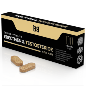 Black bull - erectmen & testosteride potencia y testosterona para hombre 4 cÁpsulas