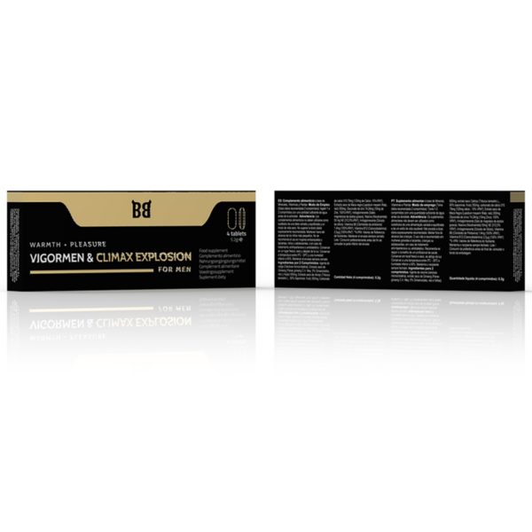 Black bull - vigormen & climax explosion mayor placer para hombre 4 cÁpsulas