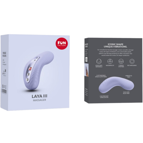 Fun factory - laya iii vibrador lay-on clitoris recargable lila