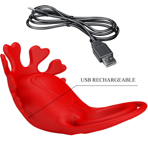 Pretty love - ruben anillo vibrador 7 vibraciones silicona rojo