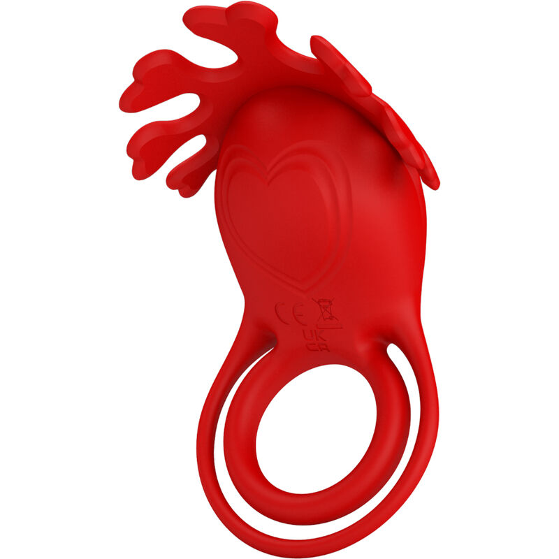 Pretty love - ruben anillo vibrador 7 vibraciones silicona rojo